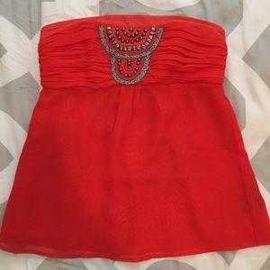 2B BEBE STRAPLESS BLOUSE/shirt size small